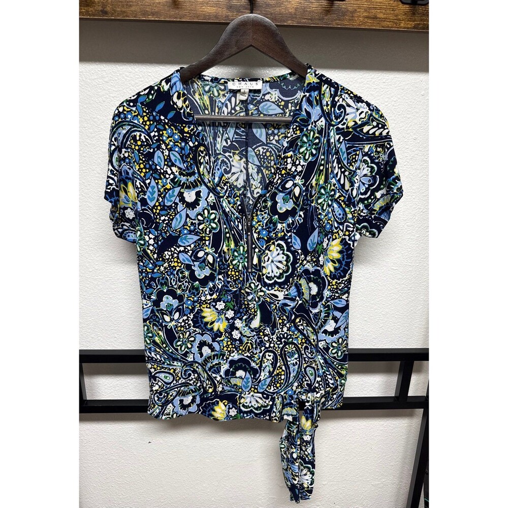 Chaus New York abstract women’s top size Small